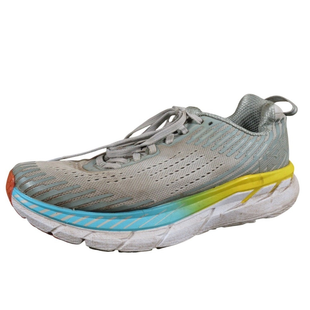 Hoka One One Clifton 5 Women's Vapor Blue Running Shoes 8 Wide Mesh Cushion